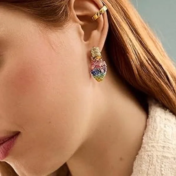 Baublebar Christmas Light Crystal Earrings Brand New - Picture 2 of 3